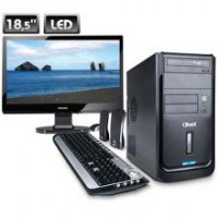 Computador Intel Dual Core 4GB HD 500GB DVD-RW QBEX + Monitor LED 18,5'' - Philips